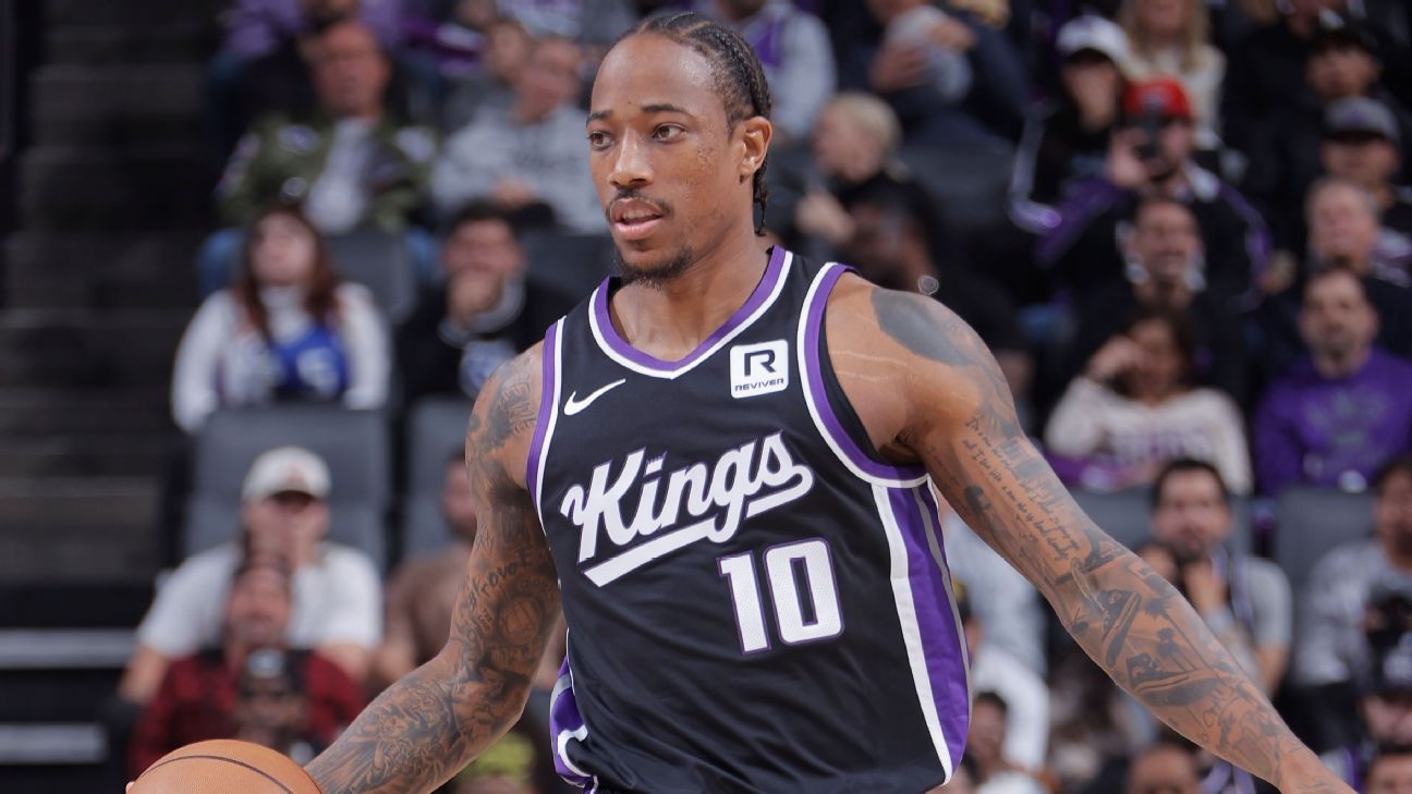 Kings' DeRozan (back tightness) exits win early