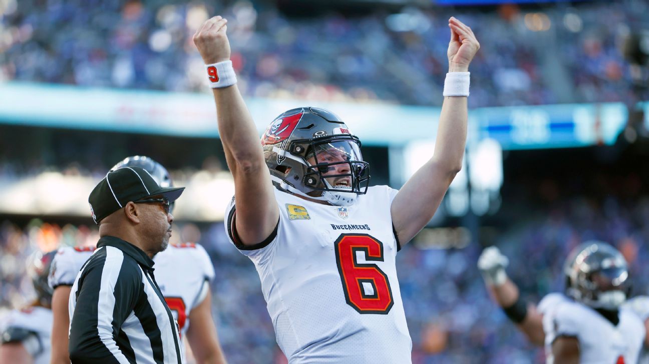 Mayfield sparks Bucs with ‘Double Tommy tribute’