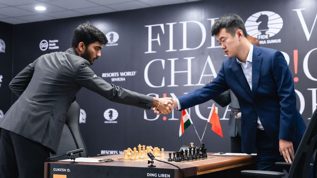 Chess World Championship Gukesh vs Ding Live, Updates, Score