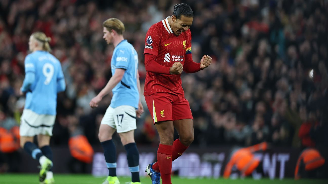 Ranking de partidos de Premier entre Liverpool y City desde 2017-18 - ESPN