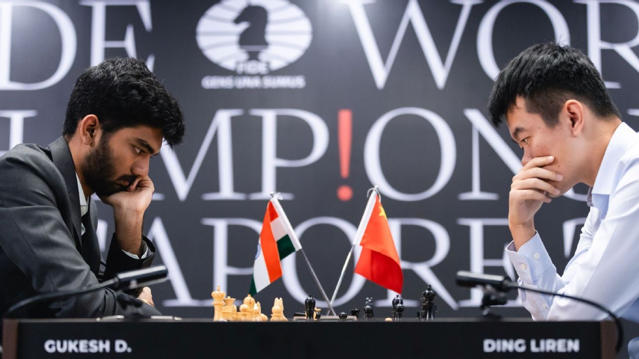 Chess World Championship Gukesh vs Ding Liren Live updates, score