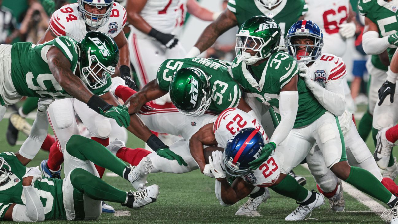 Jets, Giants on pace for worst record in same season since 1960