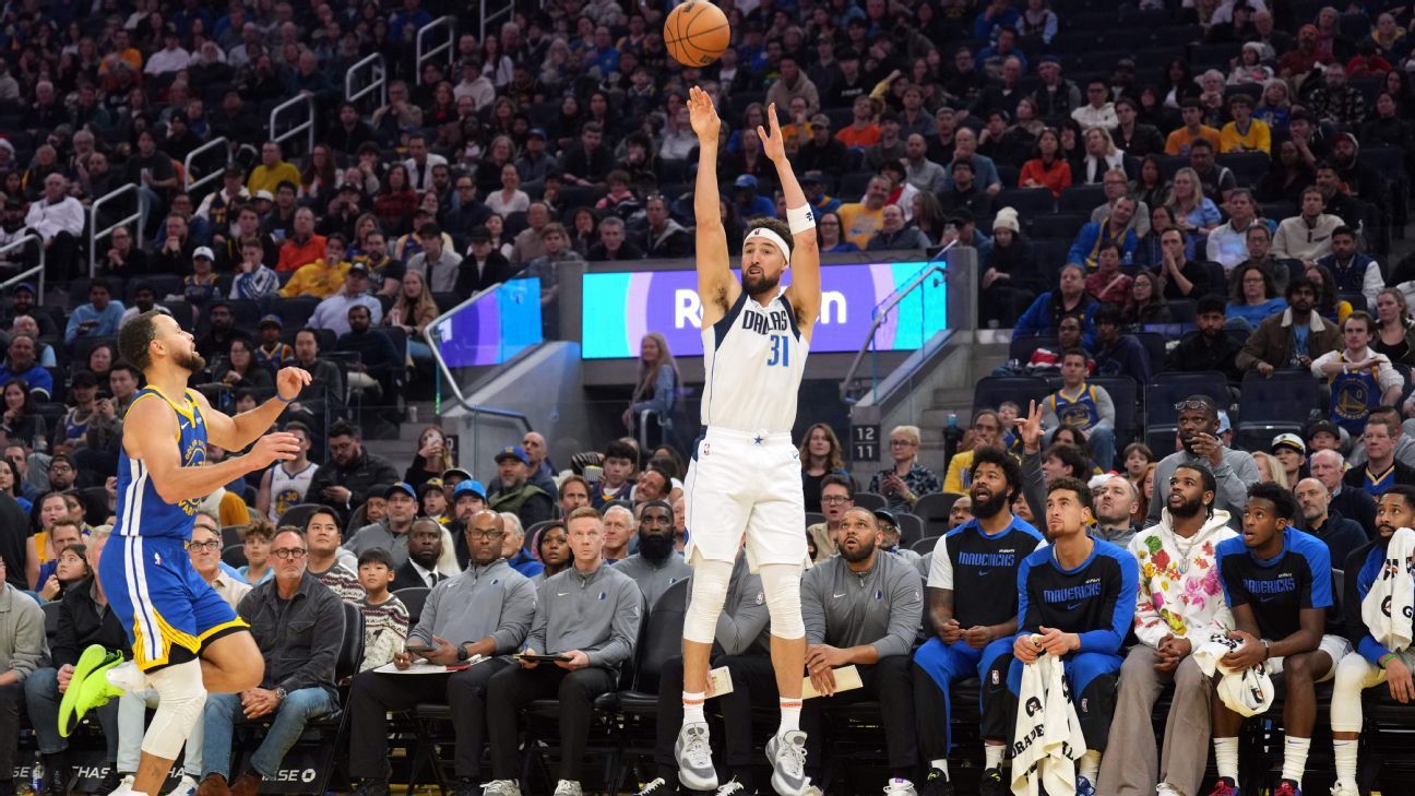 Mavs, Dubs hit record 48 3s in Klay’s 2nd Bay trip