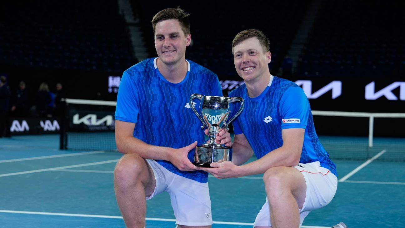 Heliovaara, Patten win Aussie men's doubles title