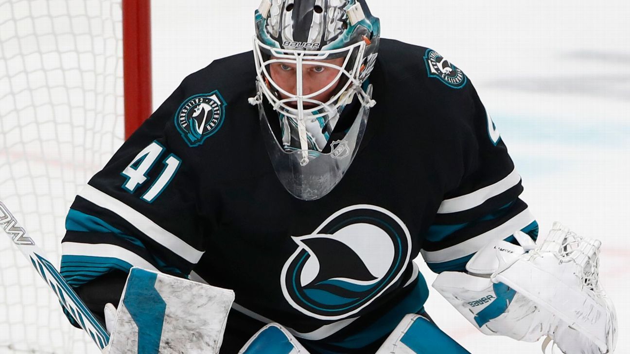 Panthers add goalie in trade for Sharks' Vanecek