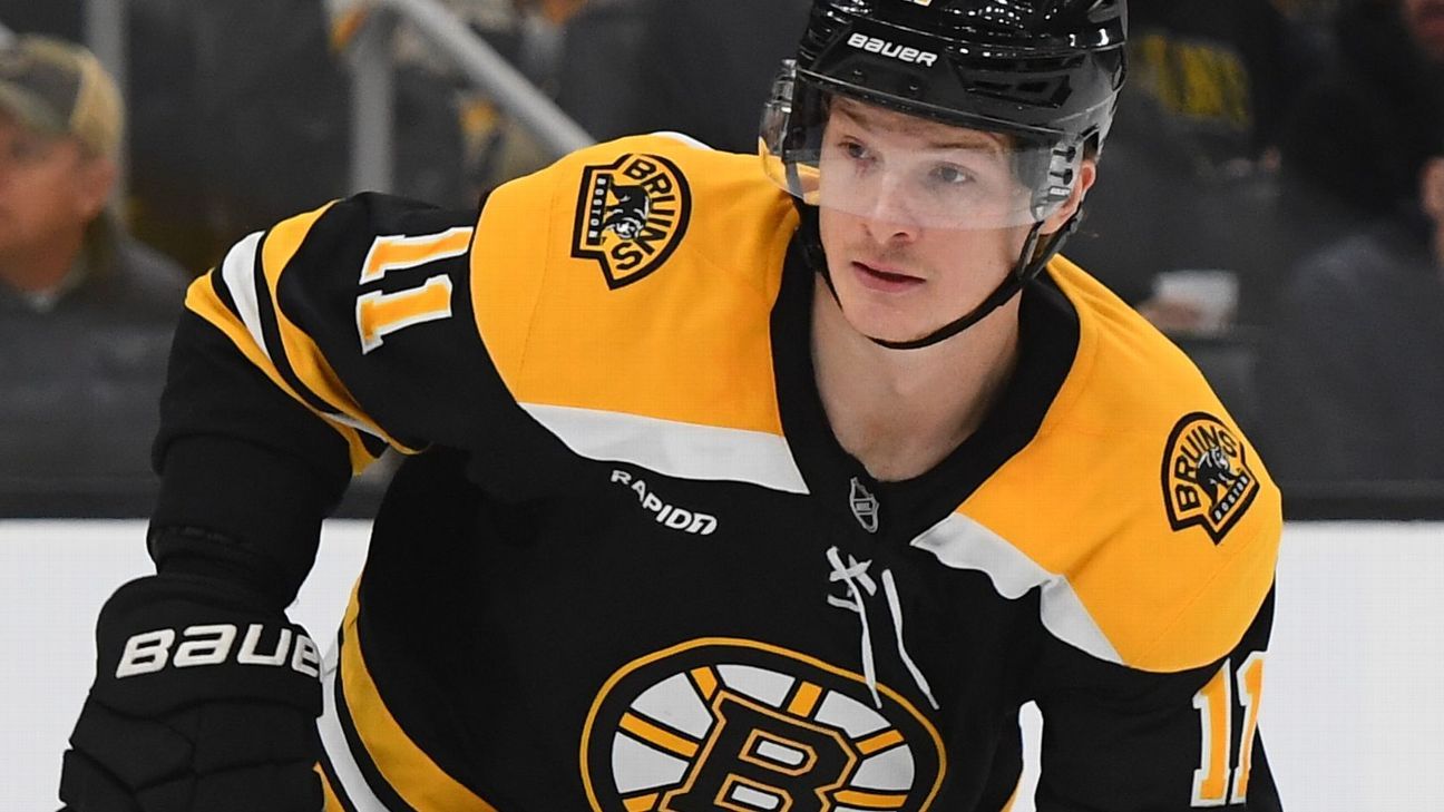 The Oilers have acquired forward Trent Frederic from the Bruins.