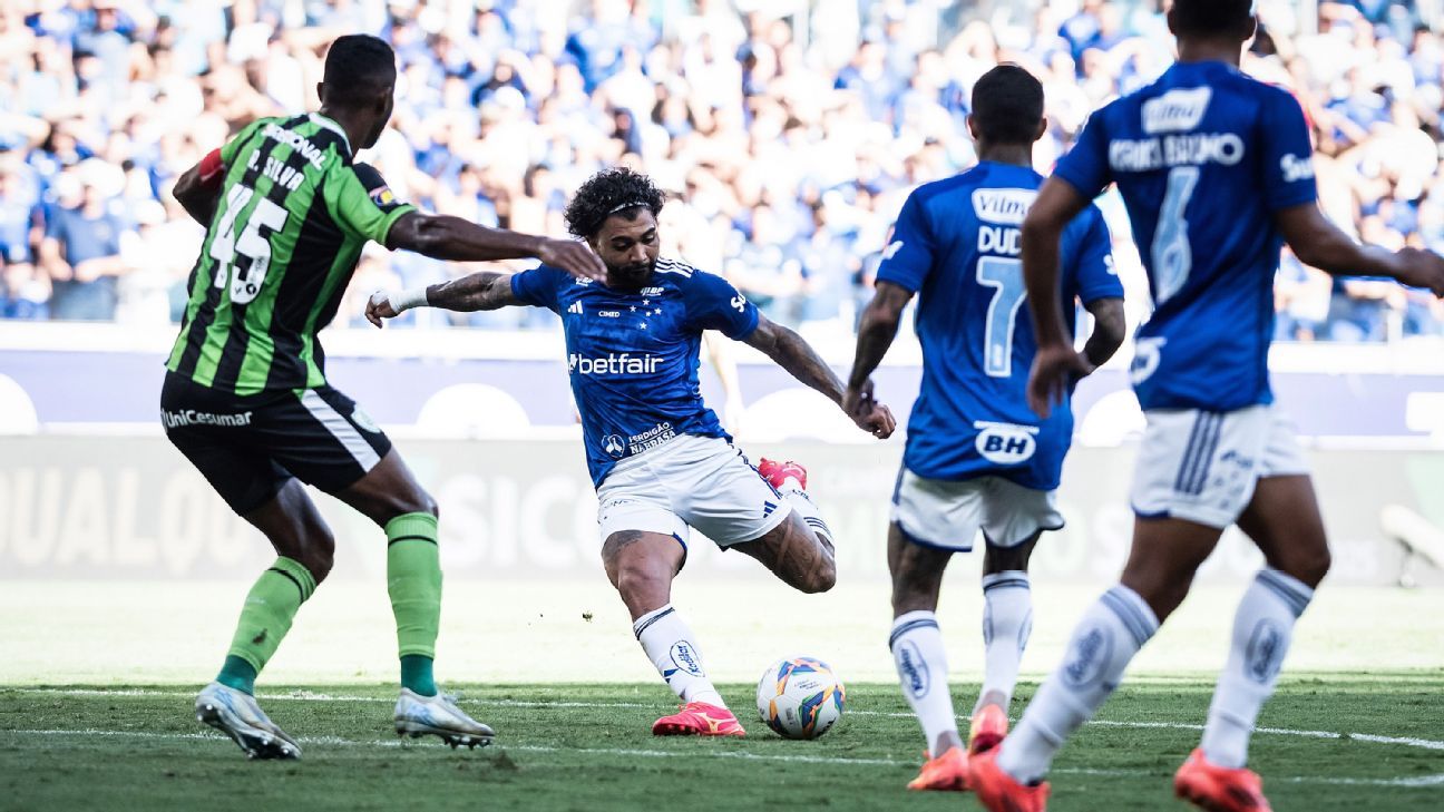 Gabigol marca, mas Cruzeiro leva empate do América-MG e deixa semifinal do Mineiro aberta