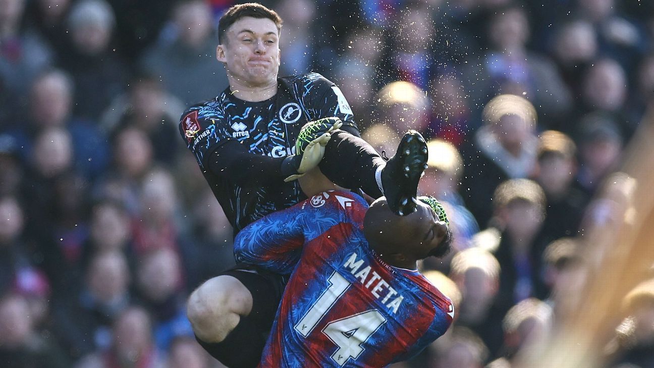 Mateta hospitalised after wild tackle in FA Cup