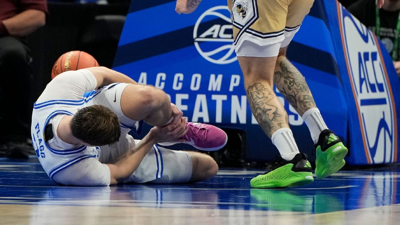 Duke's Cooper Flagg, Maliq Brown ruled out for ACC Tournament semifinal game vs. UNC