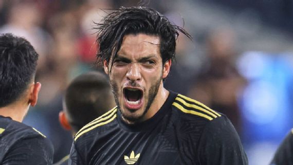 Raúl Jiménez celebrates his goal