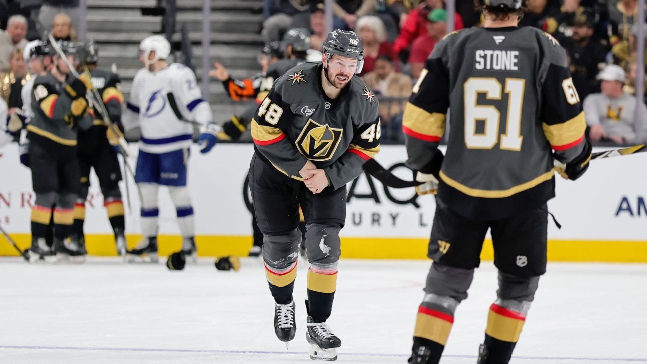 Hertl to miss Golden Knights' road trip with injury