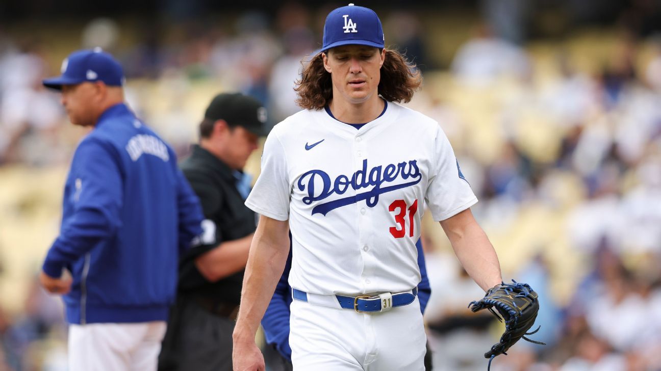 L.A.’s Glasnow joins Snell on IL with similar injury