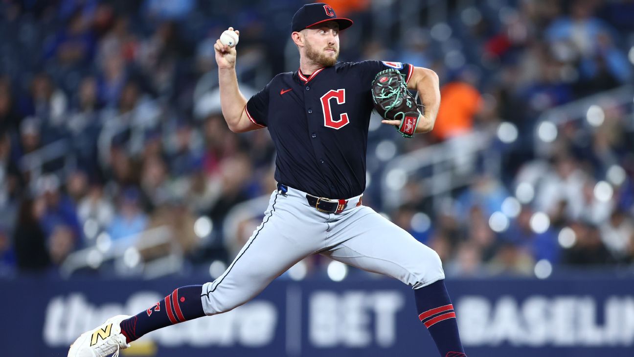 Guardians' Bibee leaves start with apparent injury