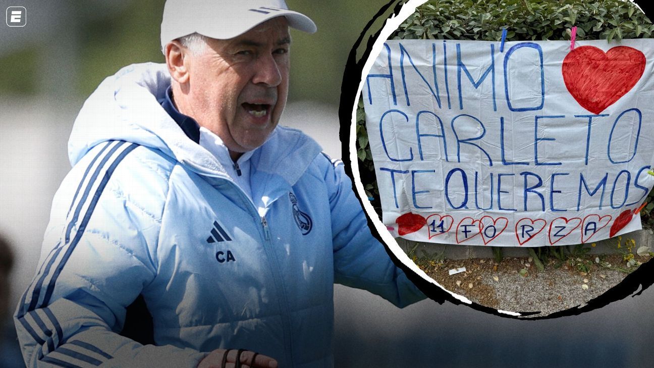 CT do Real tem faixas de apoio a Ancelotti diante de provável adeus