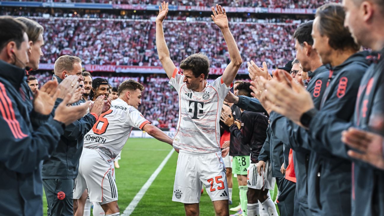 Bayern vence 'jogo do título' da Bundesliga com gol de Kane e 'festa de adeus' para Thomas Müller