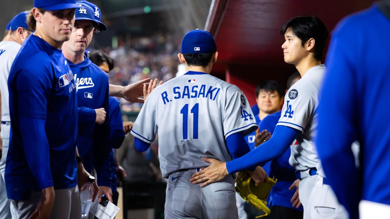 Rookie Sasaki latest Dodgers pitcher to land on IL