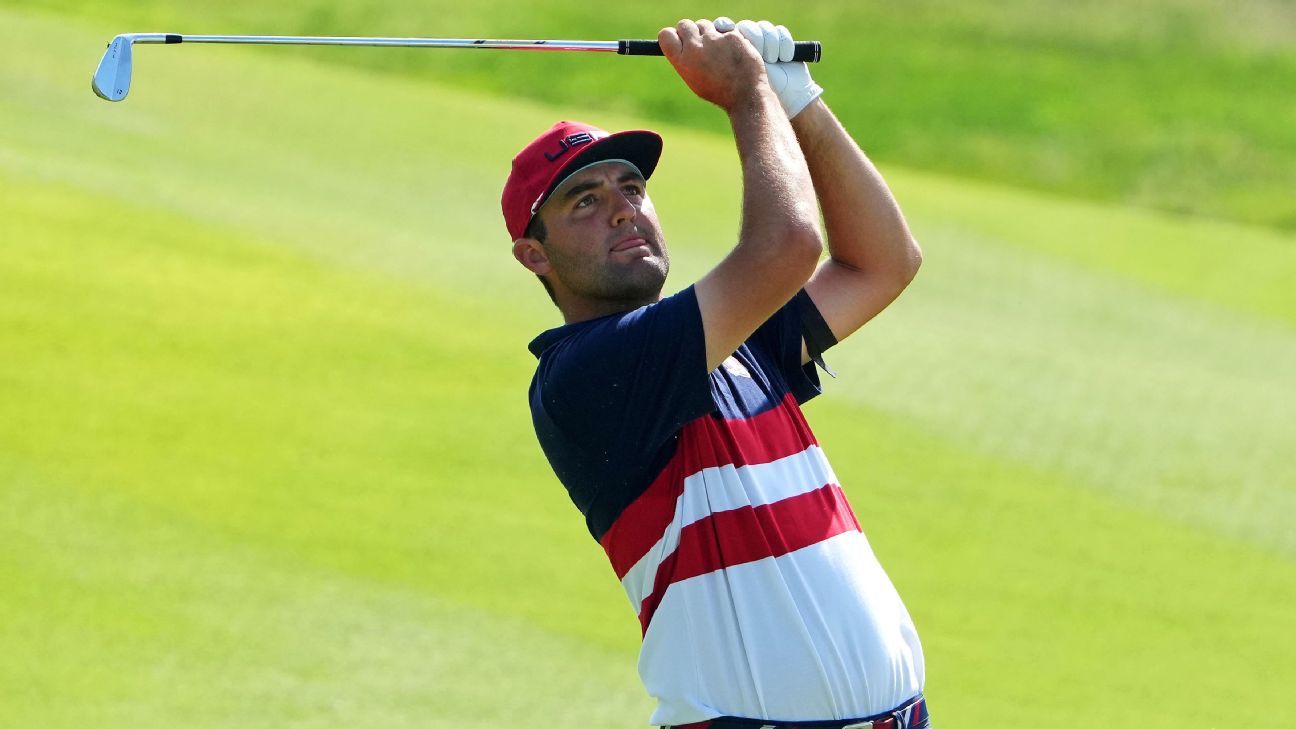 Scottie Scheffler y el equipo de EE. UU. en la Ryder Cup de 2023.
