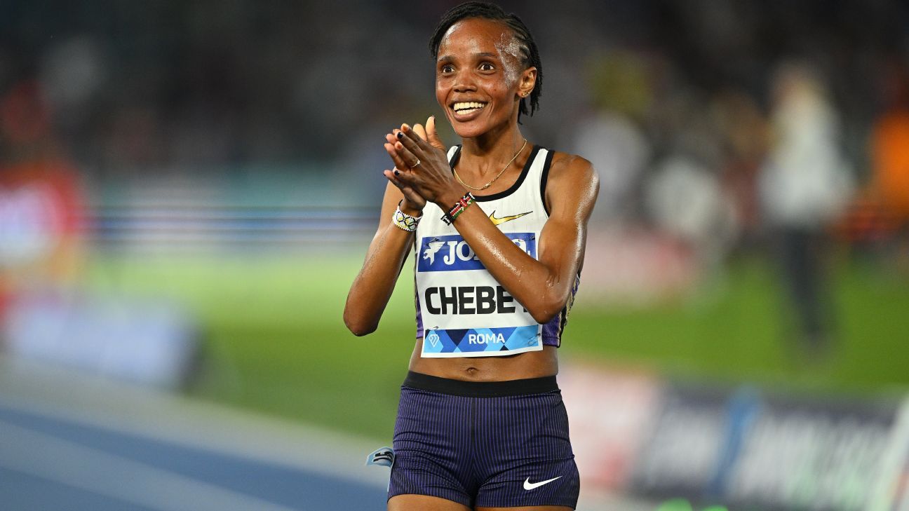 Chebet runs second-fastest women's 5K meters