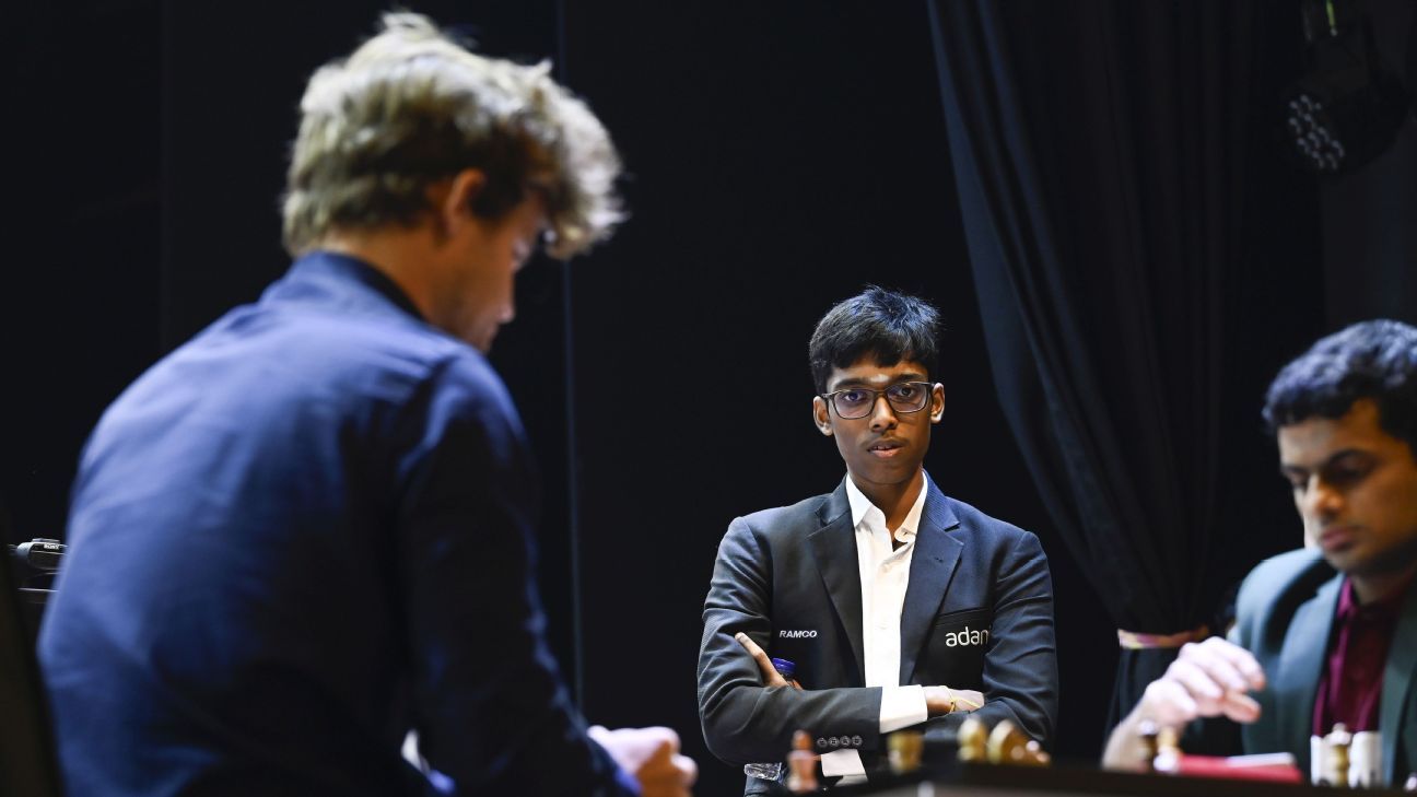 Chess board and pieces during a match