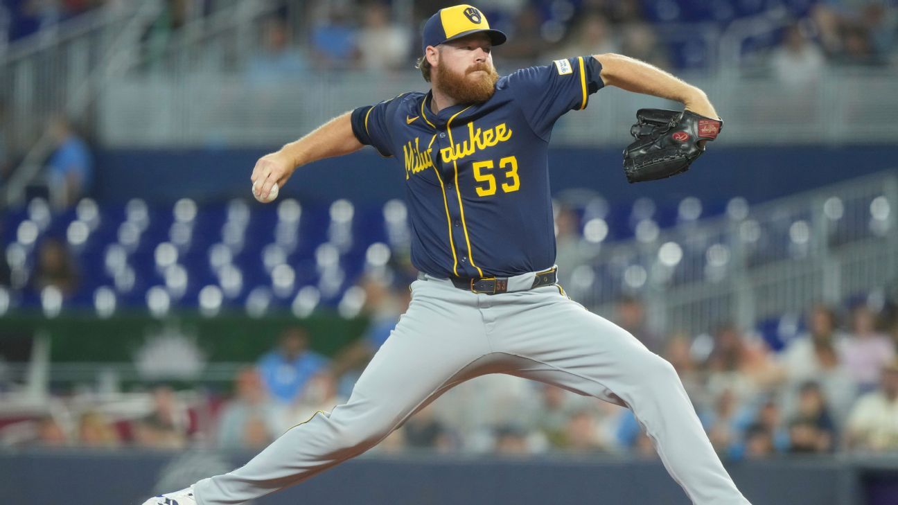Brewers' Woodruff wins 1st MLB start since 2023