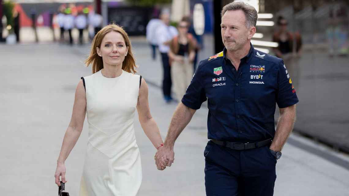 Christian Horner e Geri Halliwell al GP del Bahrain 2024