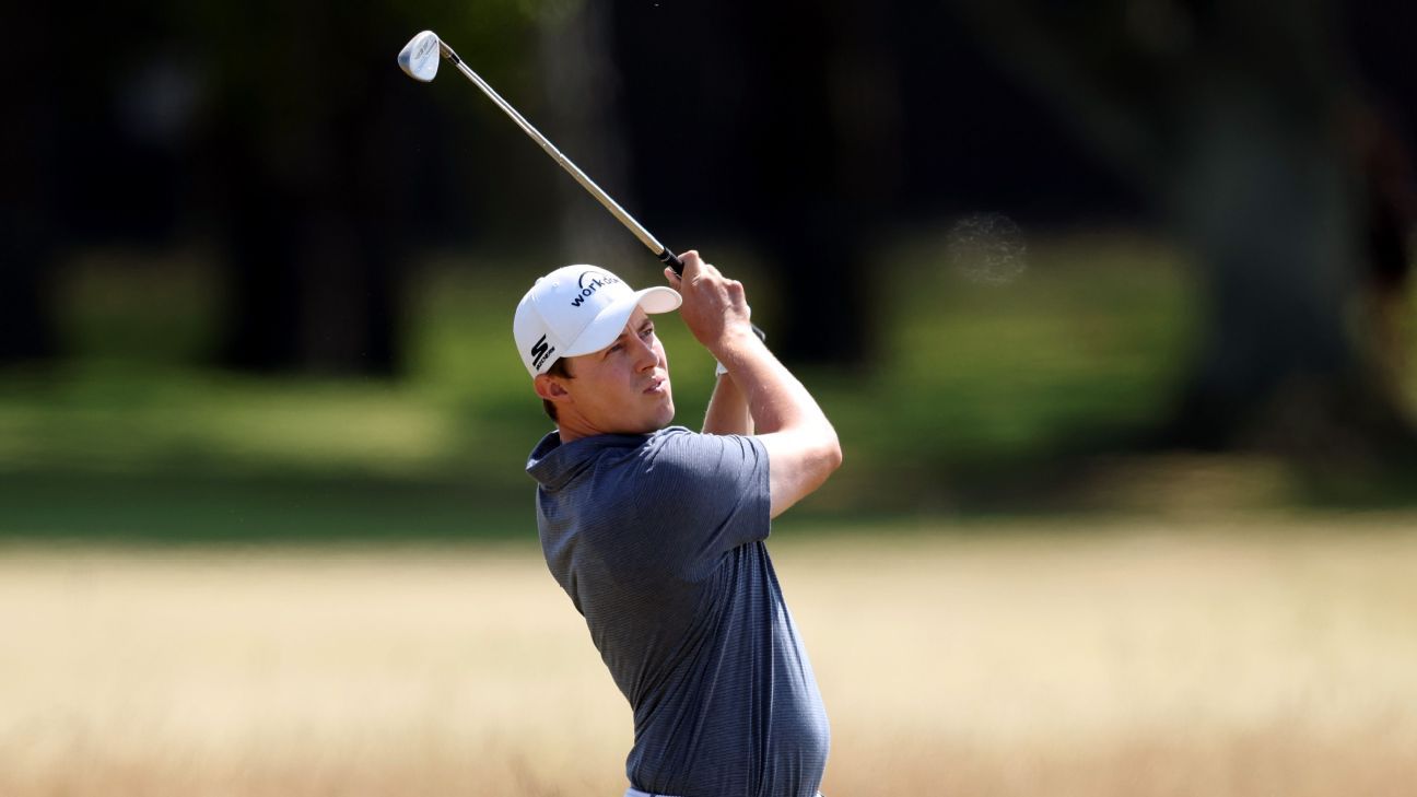 Matt Fitzpatrick playing golf