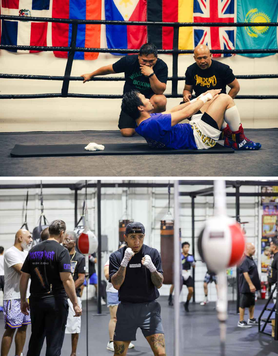 Тренировки Пакьяо и Барриоса