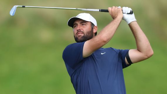 Scottie Scheffler during the final round of the Open Championship