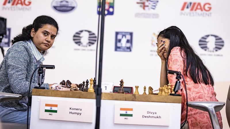 Divya Deshmukh celebrates her World Cup victory