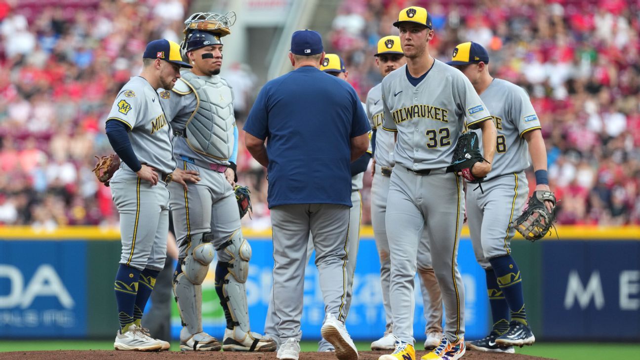Brewers' Misiorowski hit hard after being activated