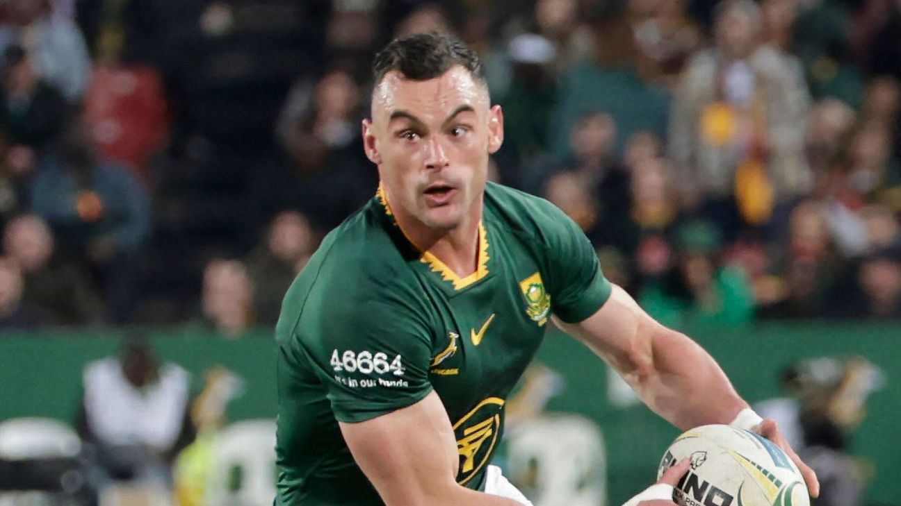 Center Jesse Kriel will captain the Springboks in the second Rugby Championship 2025 Test against Australia in Cape Town.