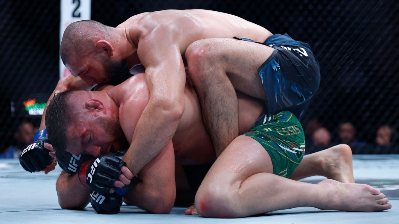 Khamzat Chimaev was in control for nearly 90% of his fight against Dricus Du Plessis.