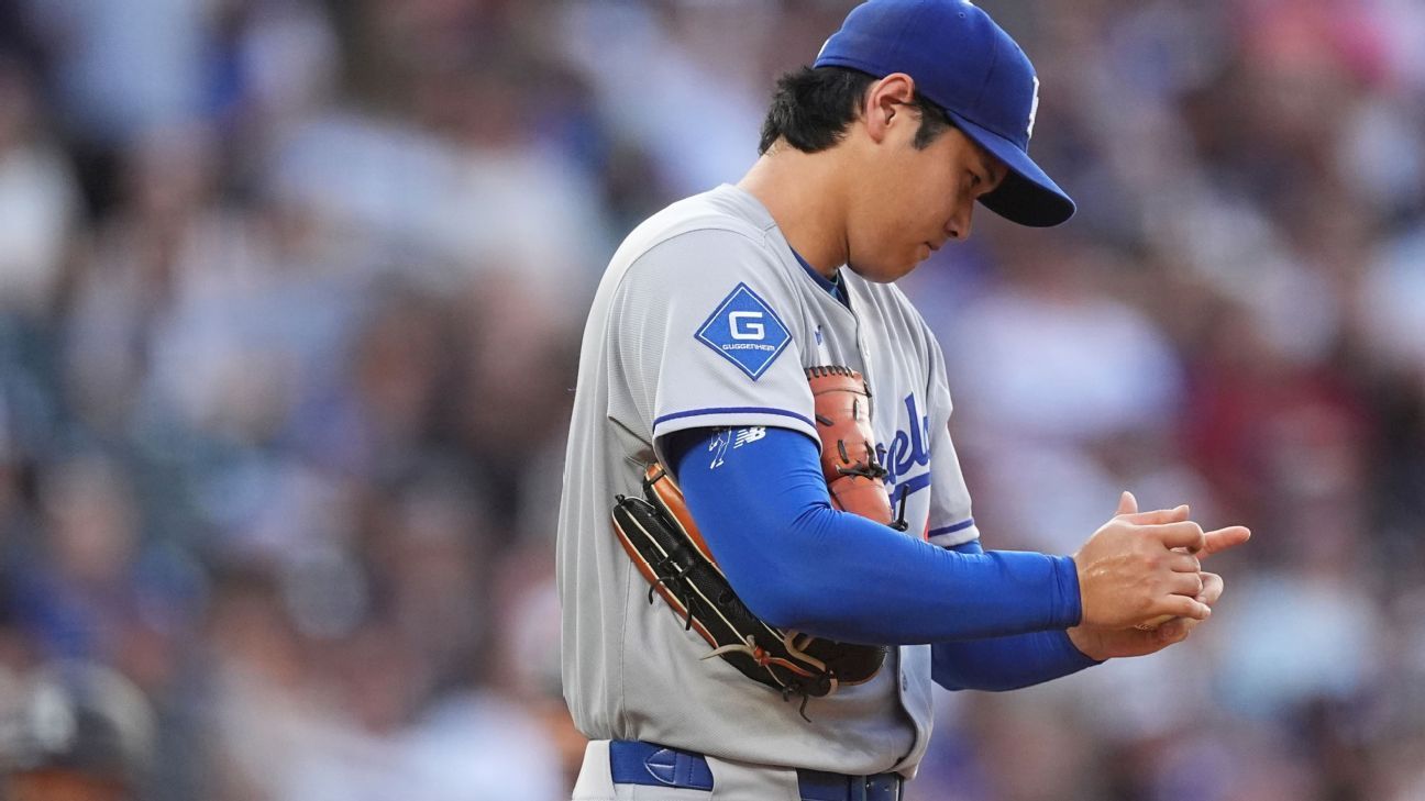 Ohtani roughed up in Dodgers' loss to Rockies