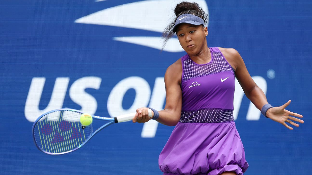 Naomi Osaka durante un partido en el US Open.