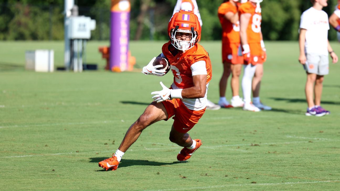 Clemson WR Williams (hamstring) day to day