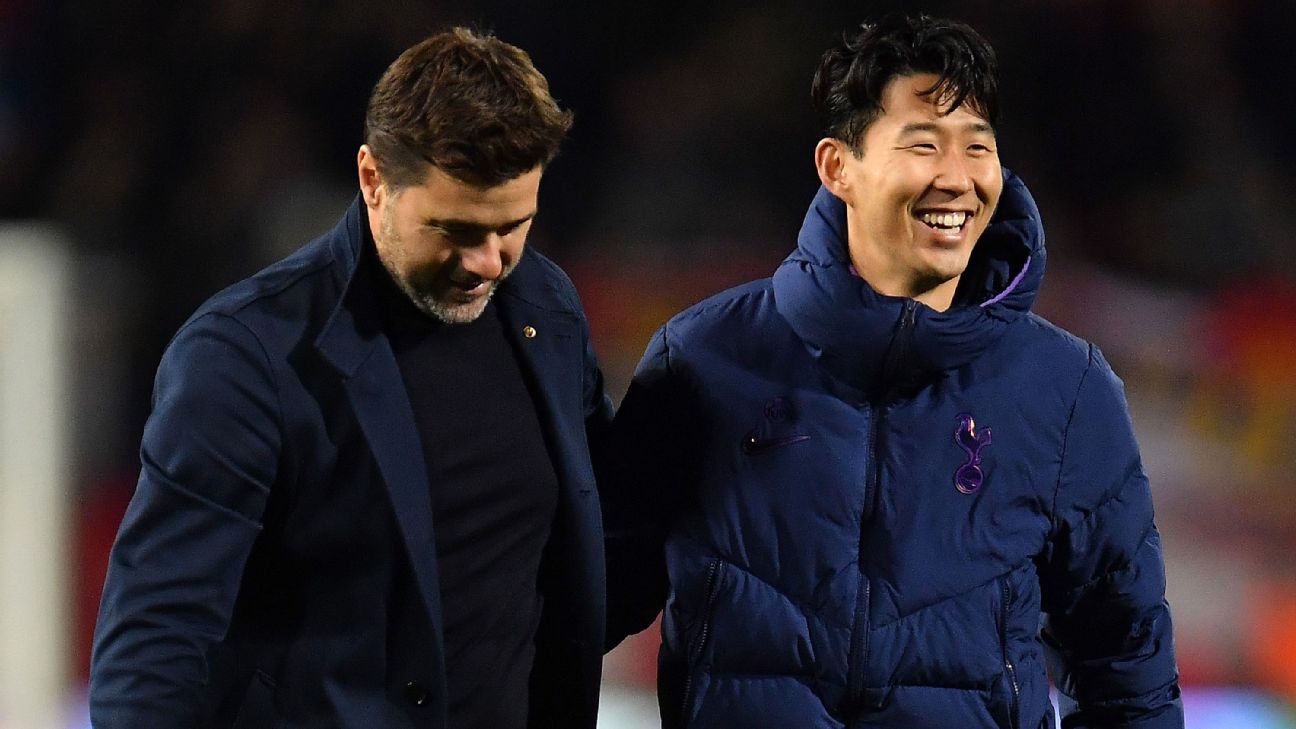 Mauricio Pochettino y Son Heung-Min disfrutaron del éxito juntos en el Tottenham.