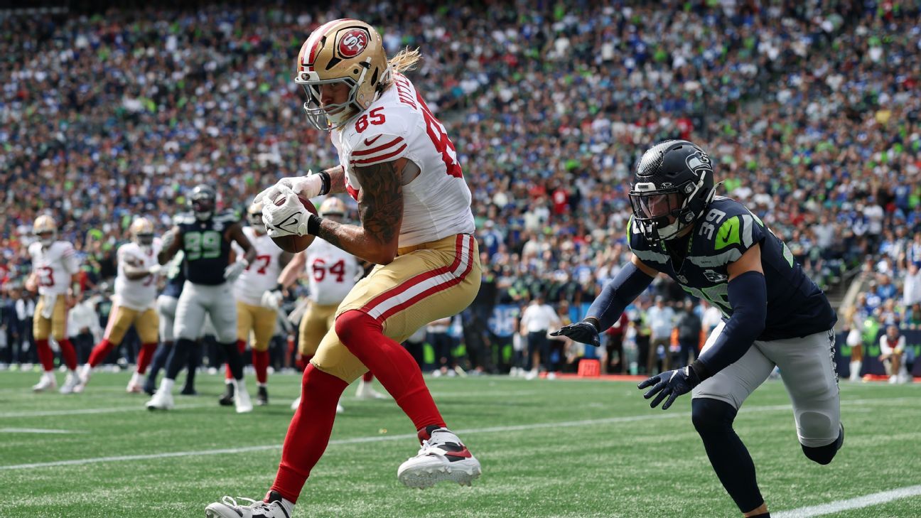 After early TD, Kittle exits with hamstring injury