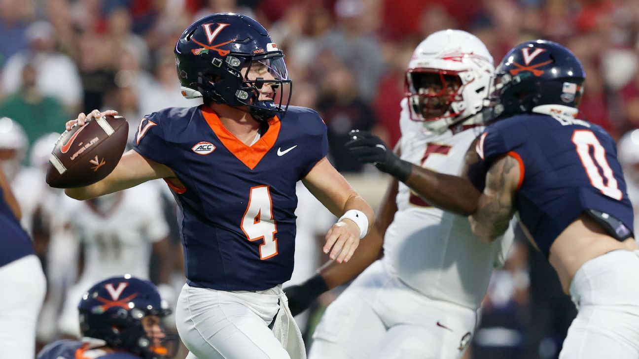 Virginia Defeats No. 8 Florida State 46-38 in Double Overtime ACC Clash