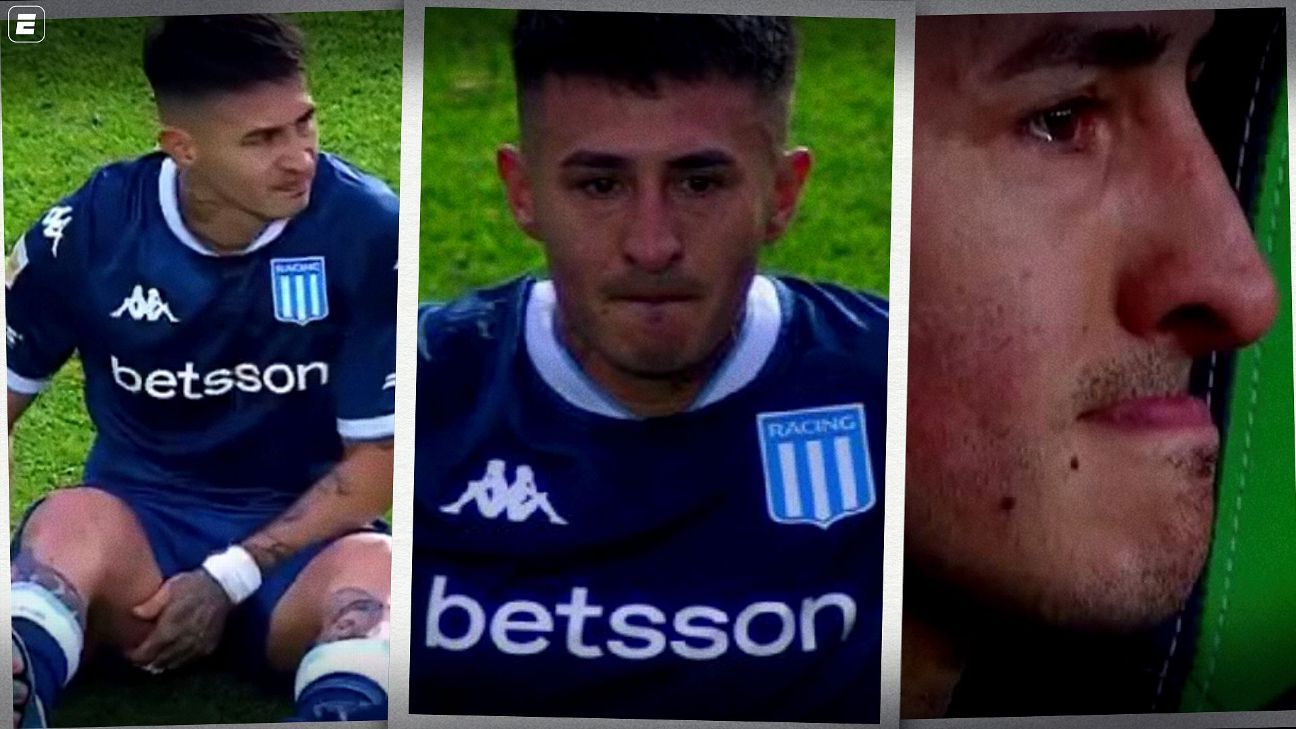 Racing pode perder mais um jogador importante para o duelo contra o Flamengo; titular sai chorando