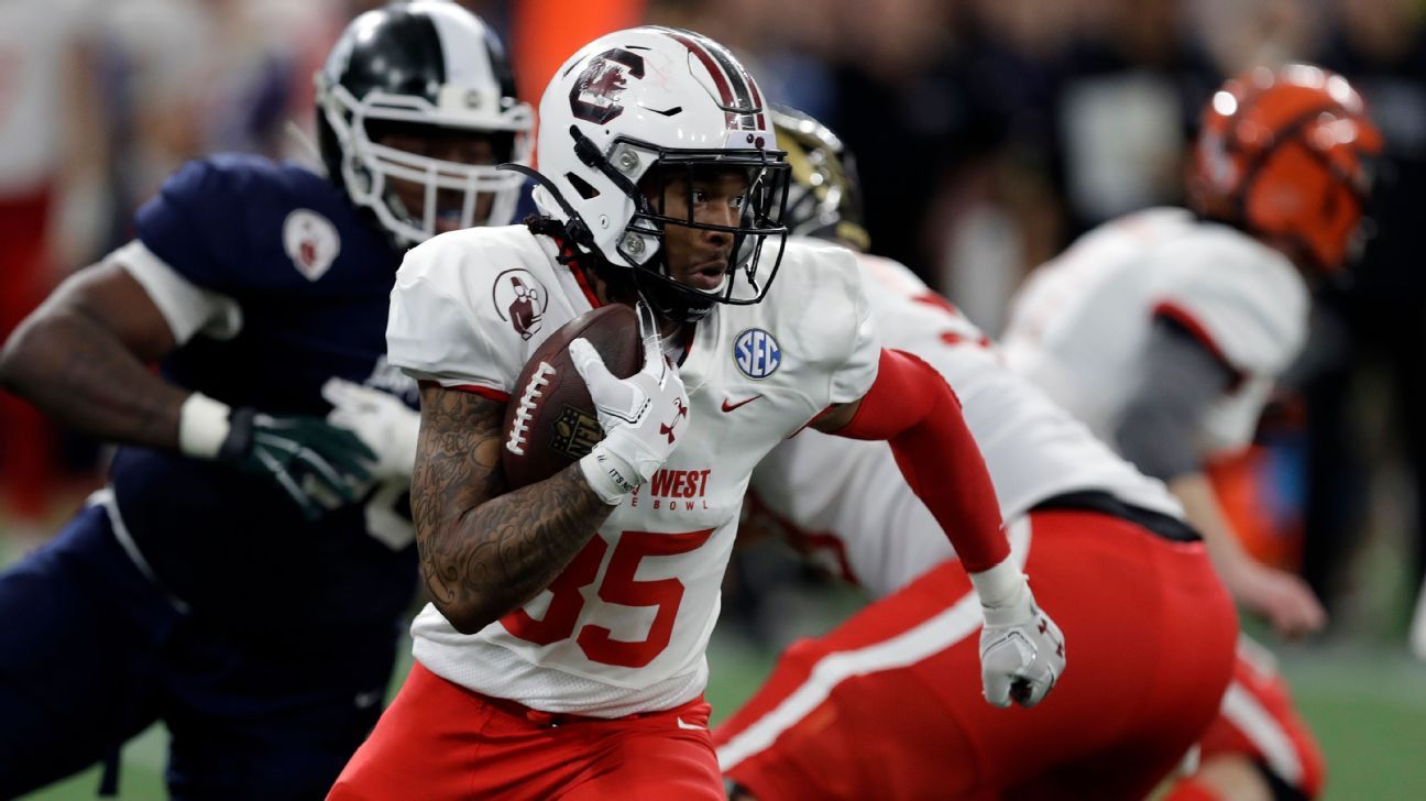 Rico Dowdle: Estrella en Ascenso con Panthers, Conquista la NFL 4 Rico Dowdle con la camiseta de South Carolina
