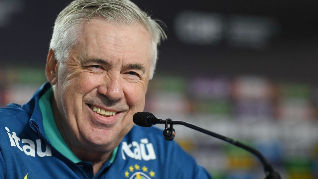 Ancelotti vê 'grande responsabilidade' no Brasil: 'Todos querem a Copa após 24 anos'