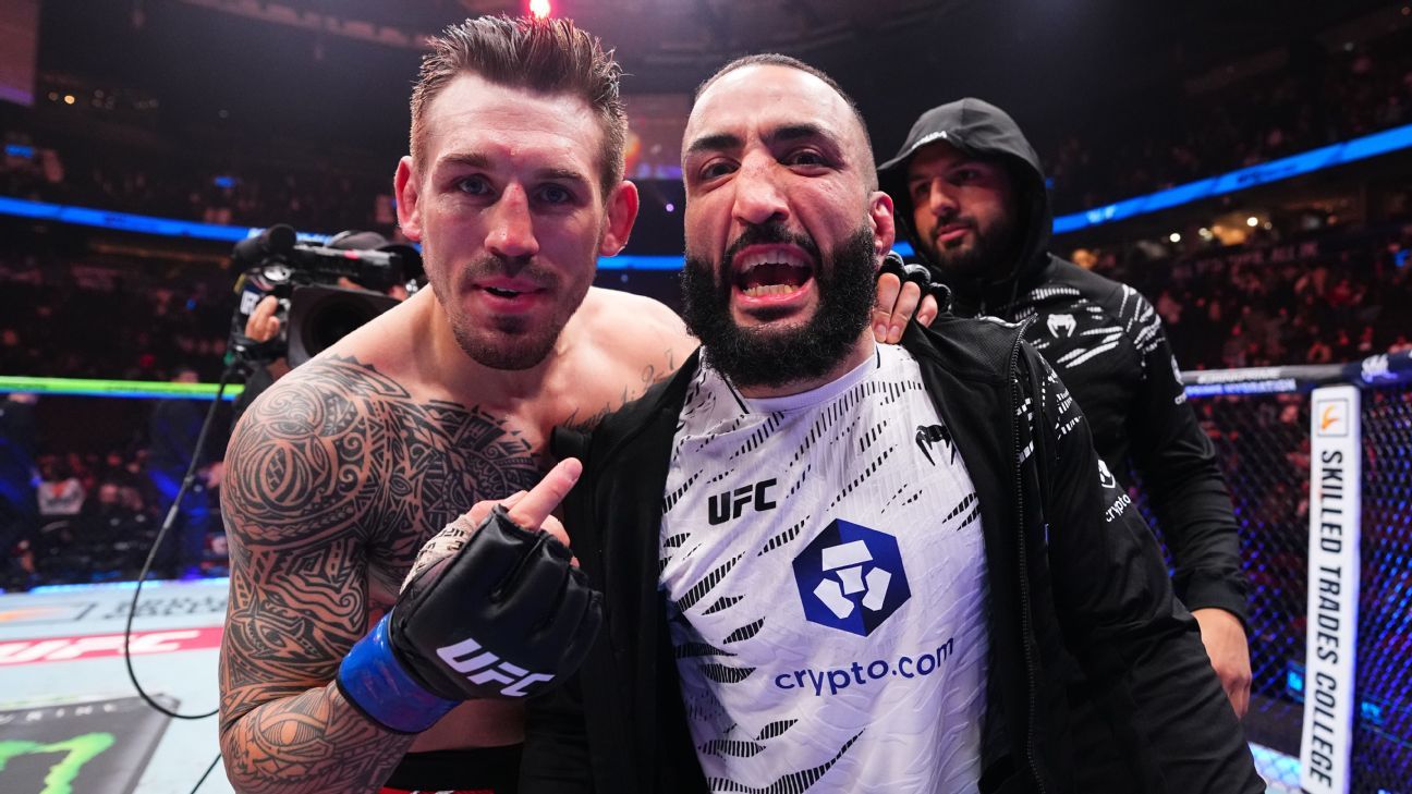 Com Belal Muhammad no corner, Brendan Allen 'sufoca', faz de Ridder desistir de luta e vence no UFC Canadá