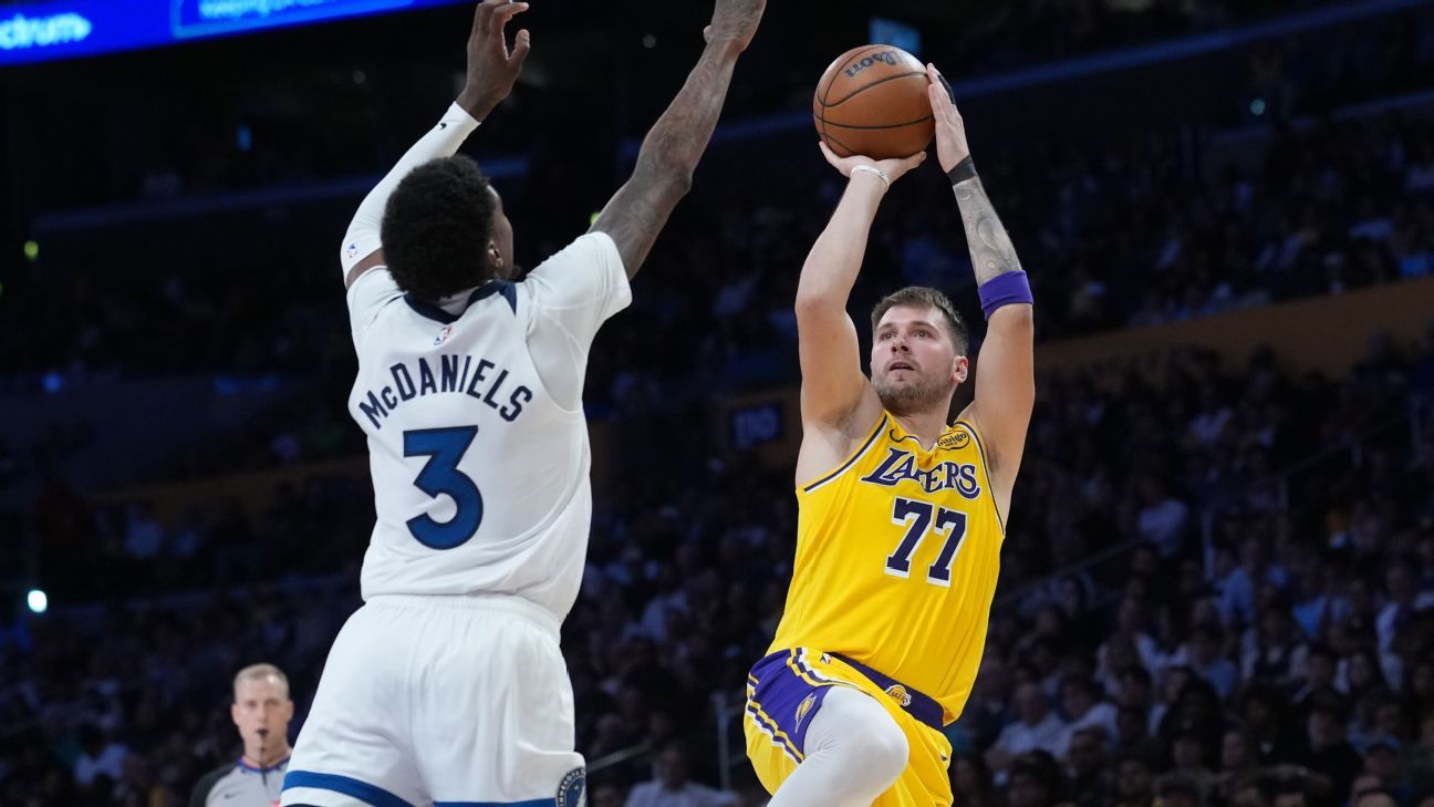Luka Doncic sets Lakers record with 92 points in 1st 2 games Luka Doncic sets Lakers record with 92 points in 1st 2 games