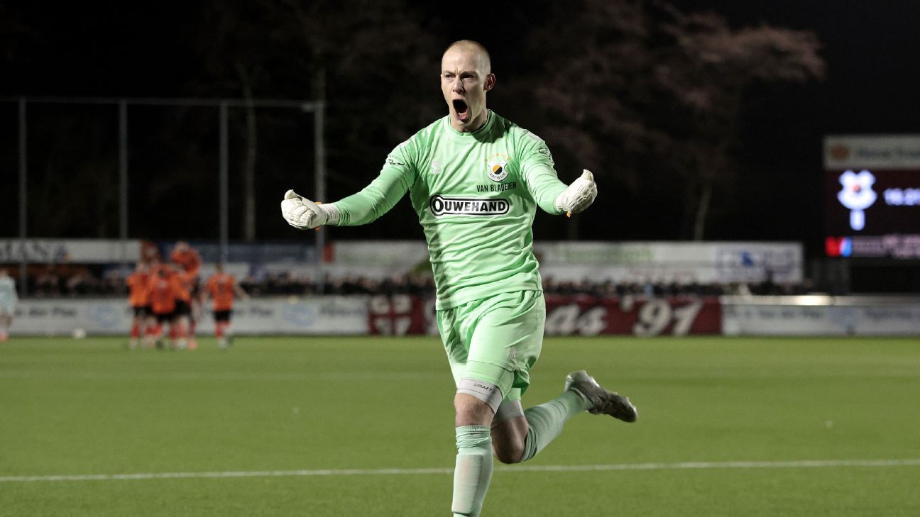 Katwijk-goalie Van Bladeren dook nog vóór beslissing publiek in: 