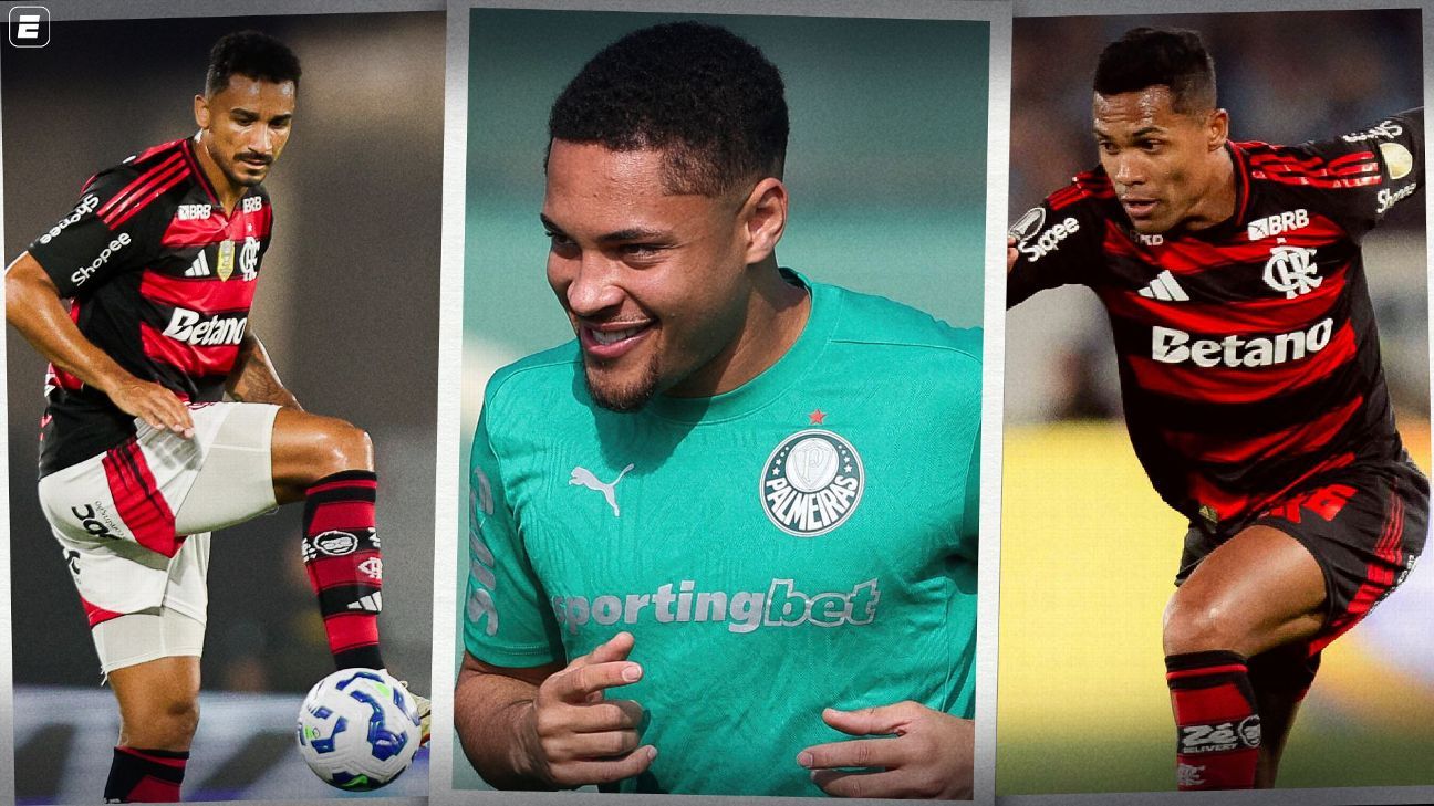 Flamengo e Palmeiras devem perder Danilo, Alex Sandro e Vitor Roque para a seleção em dias decisivos