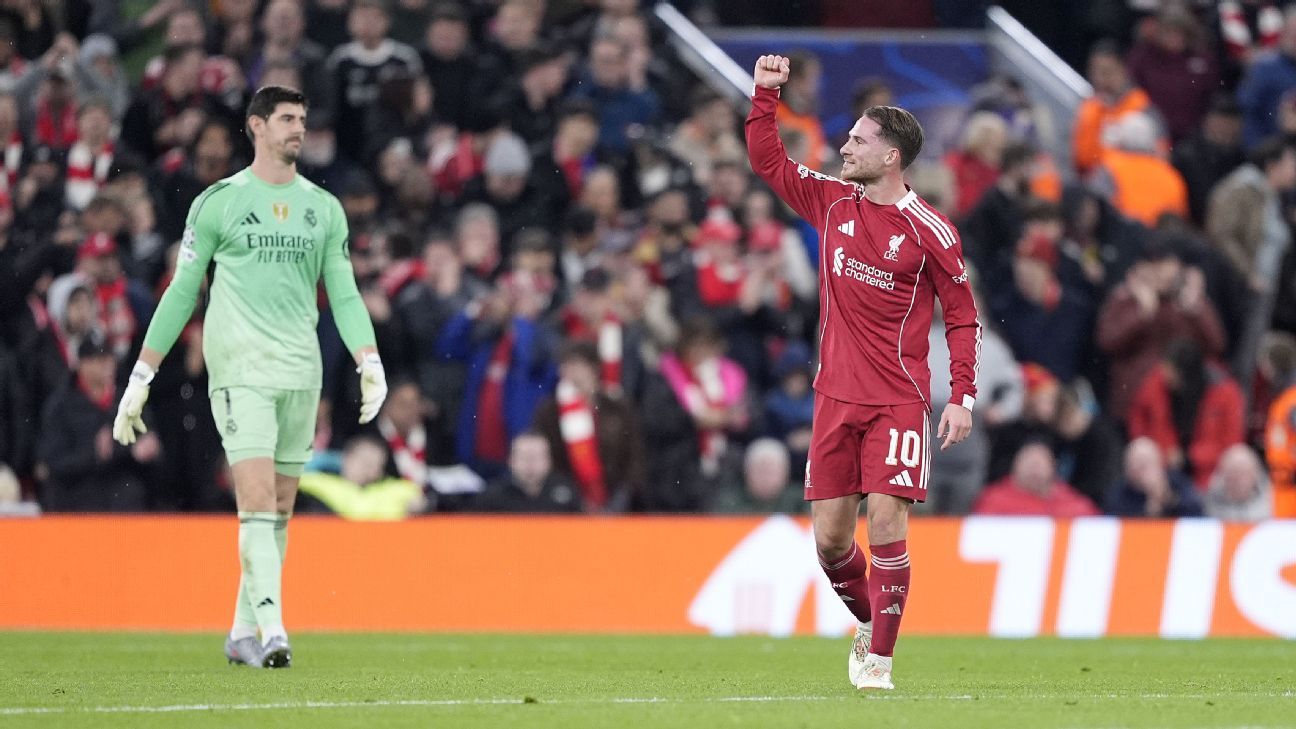 Liverpool supera 'muralha' Courtois e acaba com 100% do Real Madrid na Champions