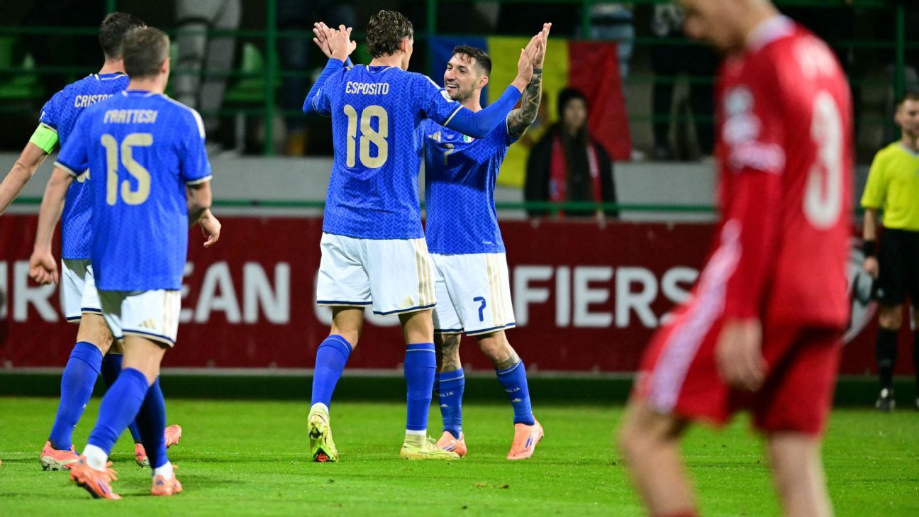 Itália vence Moldávia e depende de 'milagre' para ir direto à Copa