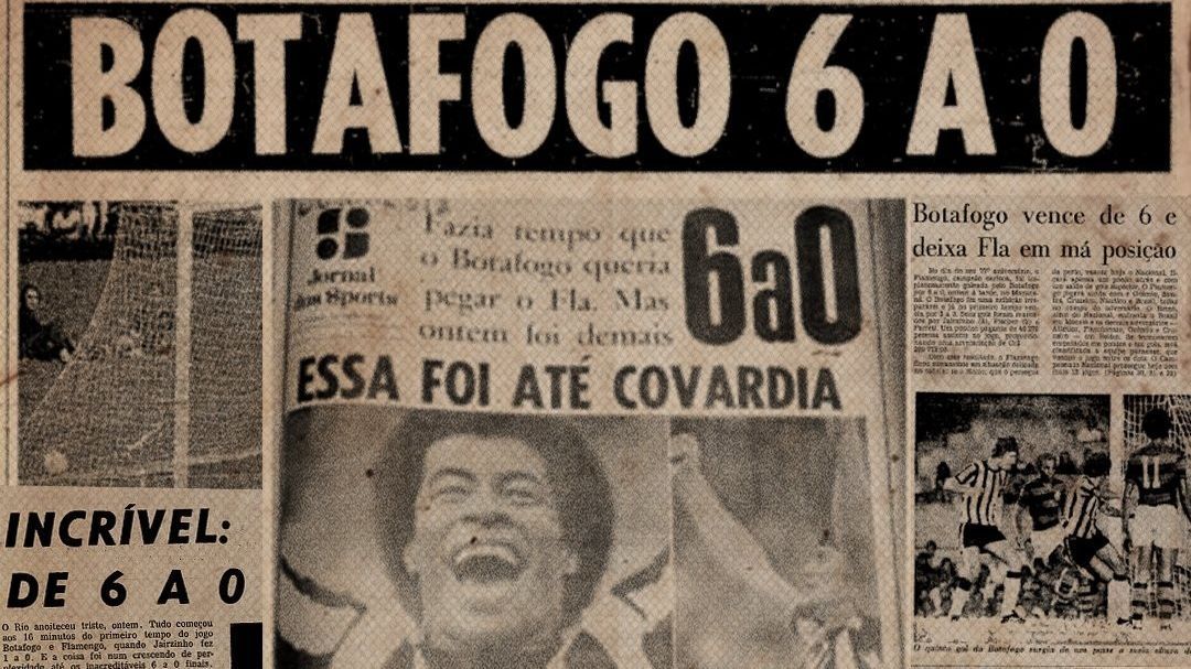 Botafogo celebra goleada histórica sobre o Flamengo, relembrando 6 a 0 de 1972: Foi covardia!