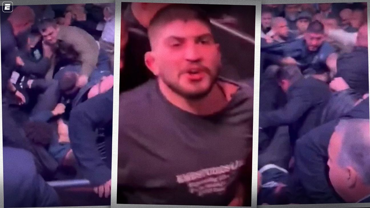 Parceiro de McGregor é banido após briga generalizada com equipe de Makhachev no UFC 322