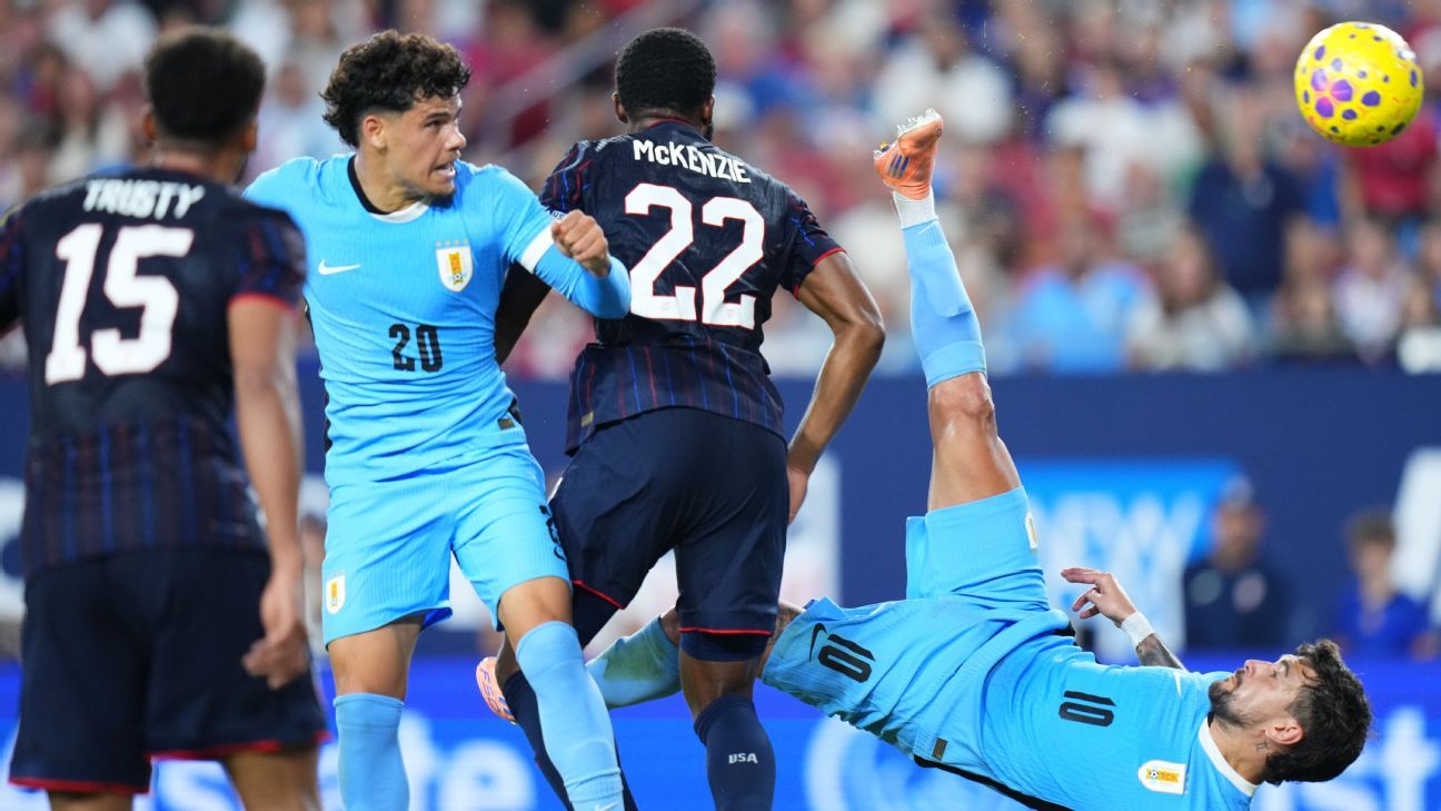 Arrascaeta faz pintura de bicicleta, mas Uruguai leva 5 a 1 dos Estados Unidos